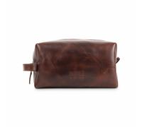 Buckle & Seam Leder Waschbeutel Everest - Braun / Blau Crazy Horse BROWN [1120EVS000BLU] Koffer24
