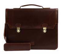 BUCKLE & SEAM Notes Briefcase Brown / Blu
