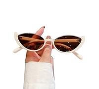 BUCROS Sonnenbrille Herren Kleine Halbrahmen Sonnenbrille Frauen Katze Augen Vintage Moderne Brillen Luxusmarke Designer Sonnenbrille-Beige