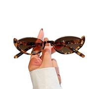 BUCROS Sonnenbrille Herren Kleine Halbrahmen Sonnenbrille Frauen Katze Augen Vintage Moderne Brillen Luxusmarke Designer Sonnenbrille-Leopard