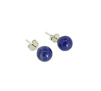 Budawi® Lapislazuli Ohrstecker 8 mm Kugel Perle 925er Silber Ohrringe Stecker