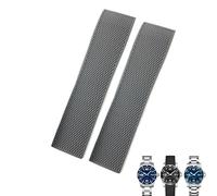 BUDAY Gummi-Uhrenarmband für Longines Master Conquest HydroConquest L3, wasserdicht, 19 mm, 20 mm, 21 mm, Schwarz / Grau / Blau, 20 mm, Azetat, Kein Edelstein