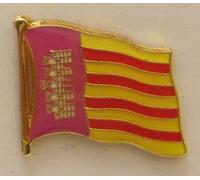 Buddel-Bini Versand Pin Anstecker Flagge Fahne Mallorca Spanien Inselflagge Flaggenpin Badge Button Flaggen Clip Anstecknadel