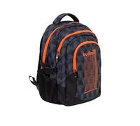 budmil ergonomischer Schulrucksack für Jungen und Mädchen 32L - für Teenager Kinder ab Klasse 5 - wasserabweisend - Rucksack mit 3 Fächer & belüftete Rückseite (Edwin Orange)