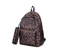 Büchertasche mit Gepardenmuster, kleine Geldbörse, mit Reißverschluss | Schul-Schultertasche mit Leopardenmuster für College, Pendeln, Fitnessstudio, Musik, Festival, Wandern, Herren, Damen