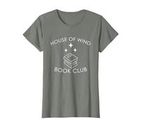 Bücherwurm ACOSF Haus des Windes Nesta Night Court Bookish T-Shirt, Damen, Heidekraut/Armeegrün, M