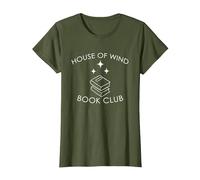 Bücherwurm ACOSF Haus des Windes Nesta Night Court Bookish T-Shirt, Damen, Olivgrün, L