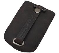 Büffel-Vollleder Schlüsselglocke mit einen ein- und ausziehbaren Schlüsselring in Braun oder Cognac (Braun)