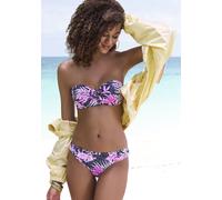 Bügel-Bandeau-Bikini BUFFALO, Damen, Gr. 34, Cup C, blau (marine, pink), Obermaterial: 82% Polyamid, 18% Elasthan. Futter: 100% Polyester, Bikini-Sets, im Mustermix (34435161-34) marine, pink