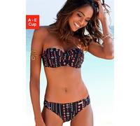 Bügel-Bandeau-Bikini BUFFALO Gr. 34, Cup C, schwarz (schwarz, bedruckt) Damen Bikini-Sets (67880746-34) schwarz, bedruckt