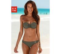 LASCANA Damen Bikinioberteil Bandeau grün | 36C