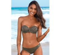 BUFFALO Damen Bandeau-Bikini oliv, Größe 34, 4704827 Oliv XS