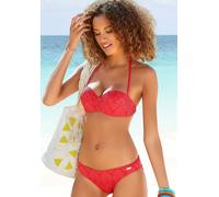 Bügel-Bandeau-Bikini BUFFALO "Romance", Damen, Gr. 40, Cup C, rot, Polyamid, strukturiert, unifarben, Bikini-Sets, aus Strukturware (71035920-40) rot