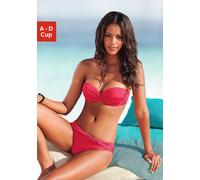 LASCANA Bügel-Bandeau-Bikini Damen rot Gr.38 Cup B