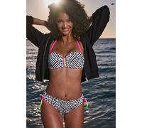 BUFFALO Bügel-Bandeau-Bikini-Top Damen schwarz-weiß Gr.40 Cup C