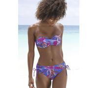BUFFALO Bügel-Bandeau-Bikini-Top Damen blau-pink bedruckt Gr.40 Cup D