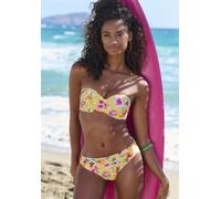 SUNSEEKER Bügel-Bandeau-Bikini-Top Damen gelb bedruckt Gr.36 Cup E