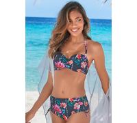 SUNSEEKER Bügel-Bandeau-Bikini-Top Damen marine-bedruckt Gr.40 Cup C