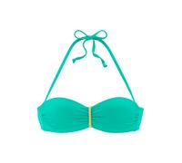 Venice Beach Bügel-Bandeau-Bikini-Top »Anna«, mit geflochtenen Details, blau, size=44|color=mint|cupSize=Cup E
