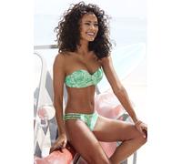 VENICE BEACH Bügel-Bandeau-Bikini-Top Damen grün bedruckt Gr.38 Cup D