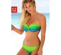 Bügel-Bandeau-Bikini VENICE BEACH Gr. 36, Cup D, grün (türkis, gestreift) Damen Bikini-Sets (851967-36) türkis, gestreift