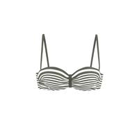 VENICE BEACH Bandeau-Bikini-Top Damen oliv-weiß Gr.38 Cup B