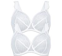 Bügel-BH ANITA "2er Pack Bügel BH Selma", Damen, Gr. 75, Cup H, weiß (weiß weiß), Spitze, Obermaterial: 84% Polyamid PA. 16% Elasthan EL., BHs Bügel-BH (44902929-75) weiß weiß