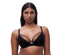 Bügel-BH CHANTELLE "GIRLS", Damen, Gr. 95, Cup B, schwarz, Obermaterial: 91% Polyamid, 9% Elasthan, BHs Bügel-BH, Tüll, Blickdichtes Gewebe, Velvet (60284443-95) schwarz