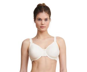 Bügel-BH CHANTELLE "HEDONA", Damen, Gr. 75, Cup C, ivory, Obermaterial: 75% Polyamid, 25% Elasthan, BHs Bügel-BH, blickdichtes Gewebe, Guipure Spitze, leichter Minimizer-Effekt (33902905-75) ivory