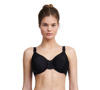 Bügel-BH CHANTELLE "HEDONA", Damen, Gr. 90, Cup C, schwarz, Obermaterial: 75% Polyamid, 25% Elasthan, BHs Bügel-BH, blickdichtes Gewebe, Guipure Spitze, leichter Minimizer-Effekt (95855511-90) schwarz