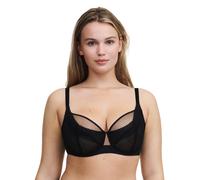 Bügel-BH CHANTELLE "PLAY", Damen, Gr. 85, Cup E, schwarz, Obermaterial: 83% Polyamid, 17% Elasthan, BHs Bügel-BH, Spitze, Tüll, blickdichtes Gewebe, Cut-Outs am Mittelsteg (35270245-85) schwarz