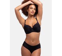 Bügel-BH DORINA "Carmen", Damen, Gr. 100, Cup E, schwarz, Obermaterial: 63% Polyamid, 27% Polyester, 10% Elasthan, unifarben, gestreift, feminin, bequem, BHs, mit geformten Körbchen (27436832-100) sch