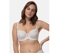 Dorina CELINE Nicht gepolsterter Bügel-BH für Damen, Floralspitze & weicher Mikrofaserstoff, verstellbare Picot-Träger, Power-Mesh-Rücken, Satinschleifendetail, Elfenbein