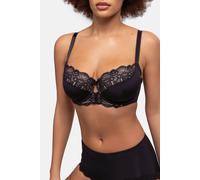 Bügel-BH DORINA "CELINE", Damen, Gr. 80, Cup C, schwarz, Obermaterial: 58% Polyamid, 26% Polyester, 16% Elasthan, unifarben, BHs Bügel-BH, mit Spitzendetails, verstellbare Träger (62339763-80) schwarz