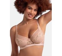 Bügel-BH DORINA, Damen, Gr. 80, Cup E, pink, Obermaterial: 68% Polyamid, 21% Polyester, 11% Elasthan, unifarben, bequem, BHs Bügel-BH, Curves mit feinem Spitzenbesatz (61447313-80) pink