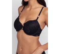Bügel-BH DORINA "Jemma", Damen, Gr. 75, Cup C, schwarz, Obermaterial: 58% Polyamid, 34% Polyester, 8% Elasthan, BHs Bügel-BH, Spitze, feminin, schmale Träger, leicht gepolstert, vorgeformte Cups (3093