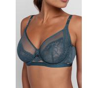 Bügel-BH DORINA "JEMMA", Damen, Gr. 95, Cup F, grün, Obermaterial: 66% Polyamid, 22% Polyester, 12% Elasthan, BHs Bügel-BH, feminin, nicht gefüttert, elastisch, florale Spitze (94516153-95) grün