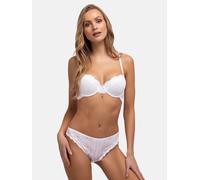 Dorina Spitze Lace BH, 3/4-Schale Demi Damen Comfort leicht gepolsterter Bügel-BH, Lianne D17163A, Weiß ,95B