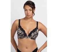 Bügel-BH DORINA "ORIGINS-PRINT", Damen, Gr. 85, Cup C, schwarz, Spitze, Obermaterial: 62% Polyamid, 21% Elasthan, 17% Polyester, bedruckt, BHs Bügel-BH (75824412-85) schwarz