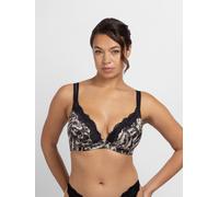 Bügel-BH DORINA "ORIGINS-PRINT", Damen, Gr. 95, Cup D, schwarz, Spitze, Obermaterial: 62% Polyamid, 21% Elasthan, 17% Polyester, bedruckt, BHs Bügel-BH (48353145-95) schwarz
