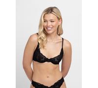Bügel-BH DORINA "Perfect Lace", Damen, Gr. 75, Cup C, schwarz, Spitze, Obermaterial: 90% Nylon, 10% Elasthan, BHs Bügel-BH, transparent, mit Spitze, mit Bügel, verstellbare Träger, mit Schleife (99826