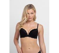 Bügel-BH DORINA "Perfect Lace", Damen, Gr. 85, Cup B, schwarz, Obermaterial: 90% Nylon, 10% Elasthan, BHs Bügel-BH, mit Bügel, verstellbare Träger, mit Spitze, bequem, weich (57813040-85) schwarz