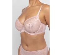 Bügel-BH DORINA "Perfect Lace", Damen, Gr. 90, Cup F, pink, Obermaterial: 90% Nylon, 10% Elasthan, BHs Bügel-BH, transparent, mit Spitze, mit Bügel, verstellbare Träger, mit Schleife (54553737-90) pin