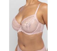 Bügel-BH DORINA "Perfect Lace", Damen, Gr. 95, Cup D, pink, Obermaterial: 90% Nylon, 10% Elasthan, BHs Bügel-BH, transparent, mit Spitze, mit Bügel, Cups leicht gepolstert (37049462-95) pink