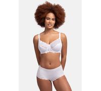 Bügel-BH DORINA "Philippa", Damen, Gr. 100, Cup D, weiß, Spitze, Obermaterial: 38% Polyamid, 34% Polyester, 22% Baumwolle, 6% sonstige Fasern, unifarben, bequem, BHs Bügel-BH, mit Satinschleife, elast