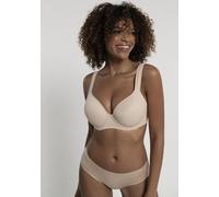 Bügel-BH DORINA "Rachel", Damen, Gr. 100, Cup E, beige (natur), Obermaterial: 72% Polyamid, 28% Elasthan, unifarben, BHs Bügel-BH, mit Schale, nahtlos vorgeformte Cups, gepolsterte Träger (66770210-10