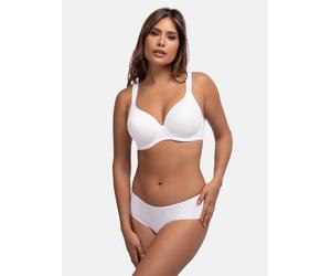 Bügel-BH DORINA "Rachel", Damen, Gr. 70, Cup B, weiß, Obermaterial: 72% Polyamid, 28% Elasthan, unifarben, BHs Bügel-BH, mit Schale, nahtlos vorgeformte Cups, gepolsterte Träger (74366134-70) weiß