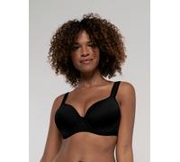 Bügel-BH DORINA "Rachel", Damen, Gr. 80, Cup C, schwarz, Obermaterial: 72% Polyamid, 28% Elasthan, unifarben, BHs Bügel-BH, mit Schale, nahtlos vorgeformte Cups, gepolsterte Träger (88478426-80) schwa