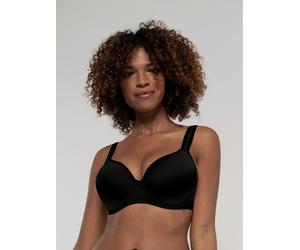 Bügel-BH DORINA "Rachel", Damen, Gr. 80, Cup C, schwarz, Obermaterial: 72% Polyamid, 28% Elasthan, unifarben, BHs Bügel-BH, mit Schale, nahtlos vorgeformte Cups, gepolsterte Träger (88478426-80) schwa