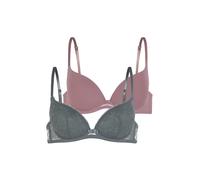 Bügel-BH DORINA "Sonia", Damen, Gr. 75, Cup B, rosa (grün, braun), Obermaterial: 86% Polyamid, 14% Elasthan, BHs Bügel-BH (95736729-75) grün, braun